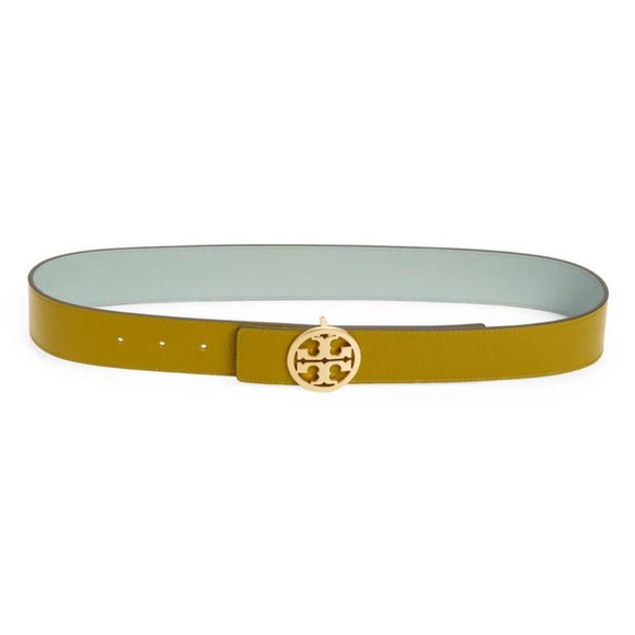 NEW Tory Burch Sizes S, M, L 1 " Reversible Belt - Cactus Green / Blue Celadon - Picture 4 of 6